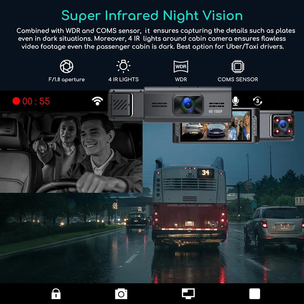 TADO Wifi Dashcam Vehicle Video