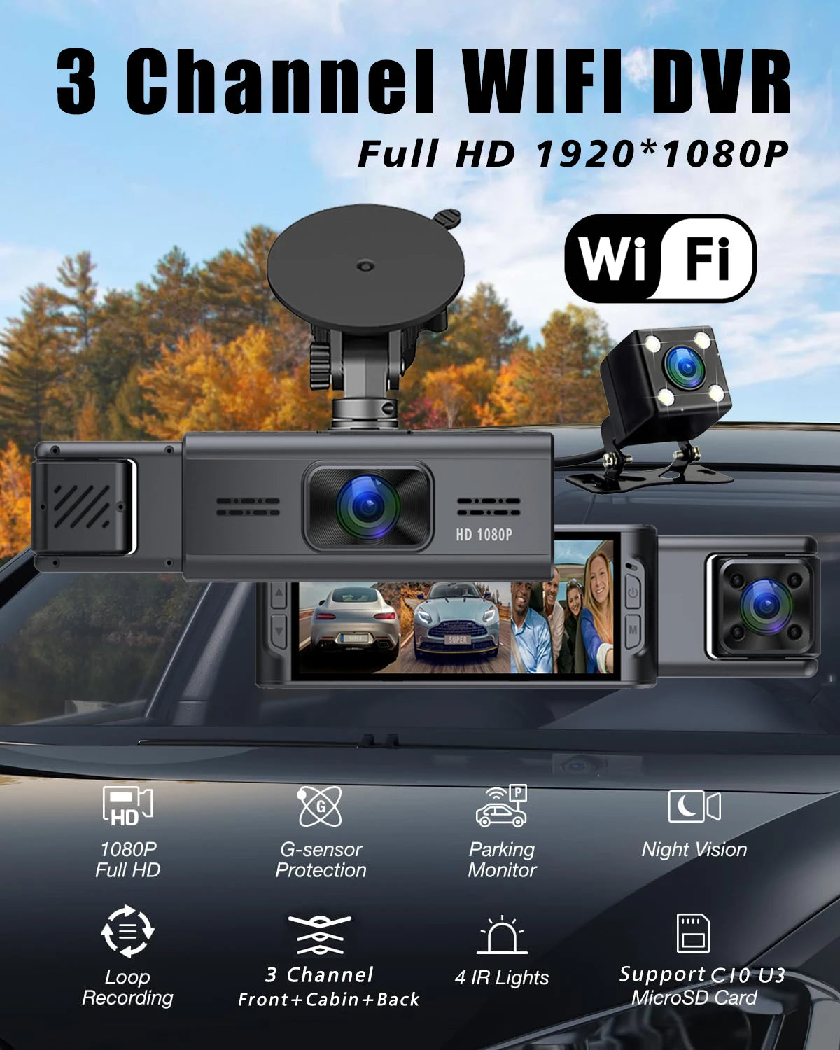 TADO Wifi  Dashcam Vehicle Video